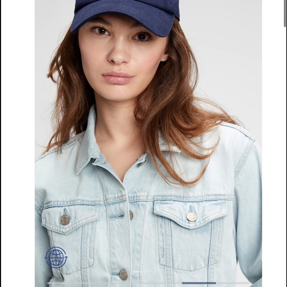 NWT GAP Cropped Icon Denim Jacket With Washwell™ - Picture 4 of 5